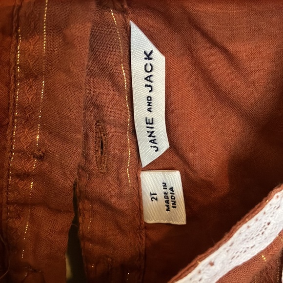 Janie and Jack brown with gold thread 2T dress - Picture 2 of 4